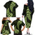 Green New Zealand Paisley Silver Fern Family Matching Off Shoulder Long Sleeve Dress and Hawaiian Shirt Aotearoa Maori LT14 - Polynesian Pride