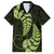 Green New Zealand Paisley Silver Fern Family Matching Off Shoulder Long Sleeve Dress and Hawaiian Shirt Aotearoa Maori LT14 Dad's Shirt - Short Sleeve Green - Polynesian Pride