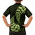 Green New Zealand Paisley Silver Fern Family Matching Puletasi Dress and Hawaiian Shirt Aotearoa Maori LT14 - Polynesian Pride