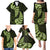 Green New Zealand Paisley Silver Fern Family Matching Puletasi Dress and Hawaiian Shirt Aotearoa Maori LT14 - Polynesian Pride