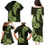 Green New Zealand Paisley Silver Fern Family Matching Puletasi Dress and Hawaiian Shirt Aotearoa Maori LT14 - Polynesian Pride