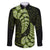 Green New Zealand Paisley Silver Fern Family Matching Short Sleeve Bodycon Dress and Hawaiian Shirt Aotearoa Maori LT14 Dad's Shirt - Long Sleeve Green - Polynesian Pride