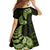 Green New Zealand Paisley Silver Fern Family Matching Summer Maxi Dress and Hawaiian Shirt Aotearoa Maori LT14 - Polynesian Pride