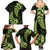 Green New Zealand Paisley Silver Fern Family Matching Summer Maxi Dress and Hawaiian Shirt Aotearoa Maori LT14 - Polynesian Pride