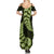 Green New Zealand Paisley Silver Fern Family Matching Summer Maxi Dress and Hawaiian Shirt Aotearoa Maori LT14 - Polynesian Pride