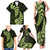 Green New Zealand Paisley Silver Fern Family Matching Tank Maxi Dress and Hawaiian Shirt Aotearoa Maori LT14 - Polynesian Pride