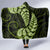 Green New Zealand Paisley Silver Fern Hooded Blanket Aotearoa Maori LT14 - Polynesian Pride