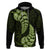 Green New Zealand Paisley Silver Fern Hoodie Aotearoa Maori LT14 Pullover Hoodie Green - Polynesian Pride