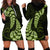 Green New Zealand Paisley Silver Fern Hoodie Dress Aotearoa Maori LT14 - Polynesian Pride