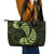 Green New Zealand Paisley Silver Fern Leather Tote Bag Aotearoa Maori LT14 - Polynesian Pride