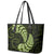 Green New Zealand Paisley Silver Fern Leather Tote Bag Aotearoa Maori LT14 - Polynesian Pride