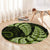 Green New Zealand Paisley Silver Fern Round Carpet Aotearoa Maori LT14 - Polynesian Pride