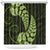 Green New Zealand Paisley Silver Fern Shower Curtain Aotearoa Maori LT14 Green - Polynesian Pride