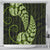 Green New Zealand Paisley Silver Fern Shower Curtain Aotearoa Maori LT14 - Polynesian Pride