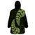 Green New Zealand Paisley Silver Fern Wearable Blanket Hoodie Aotearoa Maori LT14 - Polynesian Pride