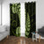 Green New Zealand Paisley Silver Fern Window Curtain Aotearoa Maori LT14 With Grommets Green - Polynesian Pride