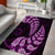 Purple New Zealand Paisley Silver Fern Area Rug Aotearoa Maori LT14 - Polynesian Pride