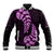 Purple New Zealand Paisley Silver Fern Baseball Jacket Aotearoa Maori LT14 Unisex Purple - Polynesian Pride