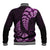 Purple New Zealand Paisley Silver Fern Baseball Jacket Aotearoa Maori LT14 - Polynesian Pride