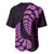 Purple New Zealand Paisley Silver Fern Baseball Jersey Aotearoa Maori LT14 - Polynesian Pride