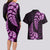 Purple New Zealand Paisley Silver Fern Couples Matching Long Sleeve Bodycon Dress and Hawaiian Shirt Aotearoa Maori LT14 - Polynesian Pride