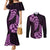 Purple New Zealand Paisley Silver Fern Couples Matching Mermaid Dress and Long Sleeve Button Shirt Aotearoa Maori LT14 Purple - Polynesian Pride