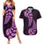 Purple New Zealand Paisley Silver Fern Couples Matching Summer Maxi Dress and Hawaiian Shirt Aotearoa Maori LT14 Purple - Polynesian Pride