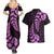 Purple New Zealand Paisley Silver Fern Couples Matching Summer Maxi Dress and Hawaiian Shirt Aotearoa Maori LT14 - Polynesian Pride