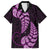 Purple New Zealand Paisley Silver Fern Family Matching Long Sleeve Bodycon Dress and Hawaiian Shirt Aotearoa Maori LT14 Dad's Shirt - Short Sleeve Purple - Polynesian Pride