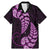 Purple New Zealand Paisley Silver Fern Family Matching Mermaid Dress and Hawaiian Shirt Aotearoa Maori LT14 Dad's Shirt - Short Sleeve Purple - Polynesian Pride