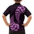 Purple New Zealand Paisley Silver Fern Family Matching Off Shoulder Maxi Dress and Hawaiian Shirt Aotearoa Maori LT14 - Polynesian Pride