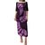 Purple New Zealand Paisley Silver Fern Family Matching Puletasi Dress and Hawaiian Shirt Aotearoa Maori LT14 Mom's Dress Purple - Polynesian Pride