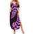 Purple New Zealand Paisley Silver Fern Family Matching Summer Maxi Dress and Hawaiian Shirt Aotearoa Maori LT14 Mom's Dress Purple - Polynesian Pride