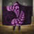 Purple New Zealand Paisley Silver Fern Hooded Blanket Aotearoa Maori LT14 One Size Purple - Polynesian Pride