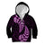 Purple New Zealand Paisley Silver Fern Kid Hoodie Aotearoa Maori LT14 Zip Hoodie Purple - Polynesian Pride