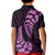 Purple New Zealand Paisley Silver Fern Kid Polo Shirt Aotearoa Maori LT14 - Polynesian Pride