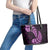 Purple New Zealand Paisley Silver Fern Leather Tote Bag Aotearoa Maori LT14 - Polynesian Pride