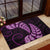 Purple New Zealand Paisley Silver Fern Rubber Doormat Aotearoa Maori LT14 - Polynesian Pride