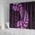 Purple New Zealand Paisley Silver Fern Shower Curtain Aotearoa Maori LT14 - Polynesian Pride