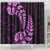 Purple New Zealand Paisley Silver Fern Shower Curtain Aotearoa Maori LT14 - Polynesian Pride