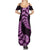 Purple New Zealand Paisley Silver Fern Summer Maxi Dress Aotearoa Maori LT14 - Polynesian Pride