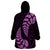 Purple New Zealand Paisley Silver Fern Wearable Blanket Hoodie Aotearoa Maori LT14 - Polynesian Pride