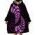 Purple New Zealand Paisley Silver Fern Wearable Blanket Hoodie Aotearoa Maori LT14 - Polynesian Pride