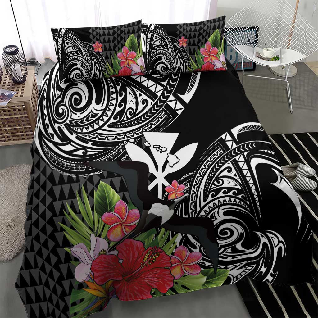 Hawaii Iwa Bird Bedding Set Great Frigatebird Kanaka Tropical Flowers LT14 - Polynesian Pride