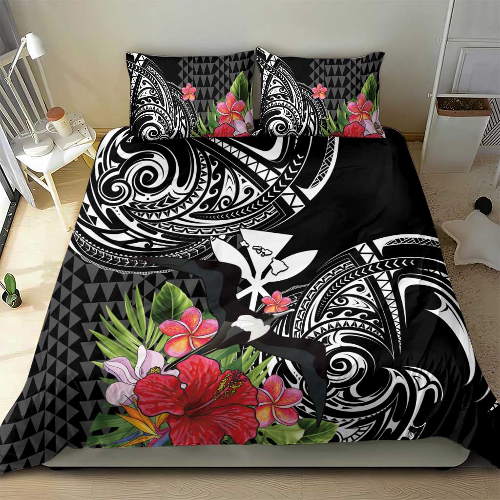 Hawaii Iwa Bird Bedding Set Great Frigatebird Kanaka Tropical Flowers LT14 - Polynesian Pride