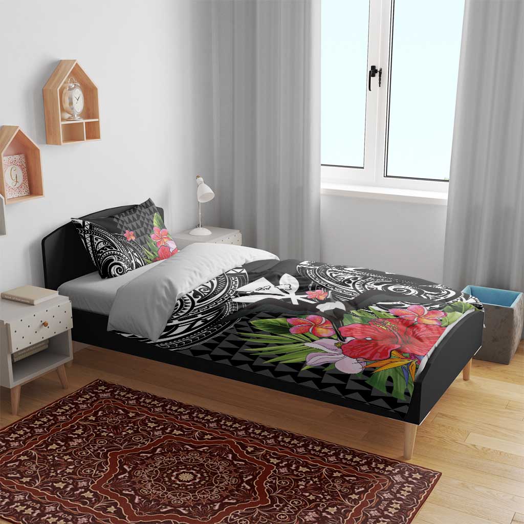 Hawaii Iwa Bird Bedding Set Great Frigatebird Kanaka Tropical Flowers LT14 - Polynesian Pride