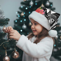 Hawaii Iwa Bird Christmas Santa Hat Great Frigatebird Kanaka Tropical Flowers LT14 - Polynesian Pride