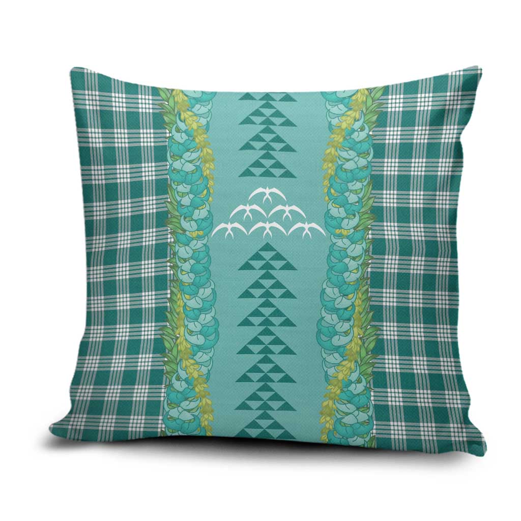 Teal Palaka Hawaii Iwa Bird Pillow Cover Hawaiian Kakau Jade Vine Lei LT14 Teal - Polynesian Pride
