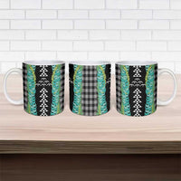 Black Palaka Hawaii Iwa Bird Ceramic Mug Hawaiian Kakau Jade Vine Lei LT14 - Polynesian Pride