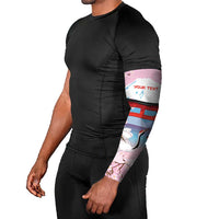 Japanese Torii Gate Cranes Personalised Arm Sleeves Fuji Mount Sakura Seigaiha Pattern LT14 - Polynesian Pride